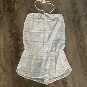 Victoria's Secret Sz Small White Swim Cover Romper